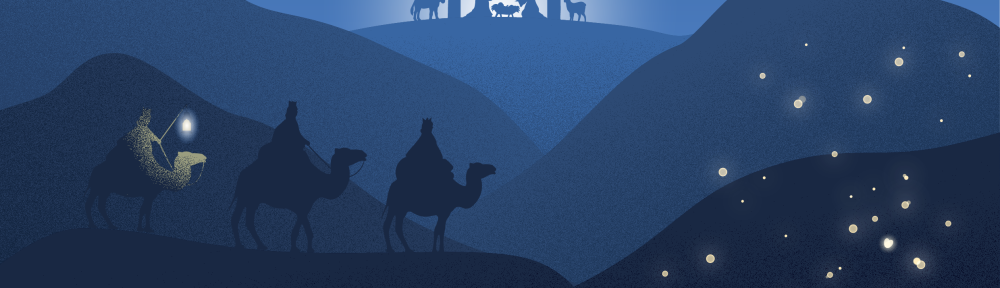 Nativity theme with words Shine the Light